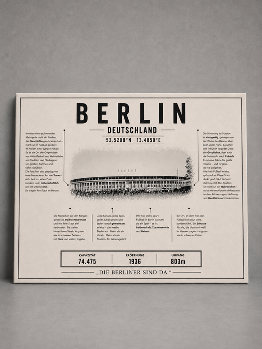 Berlin Stadion Leinwand