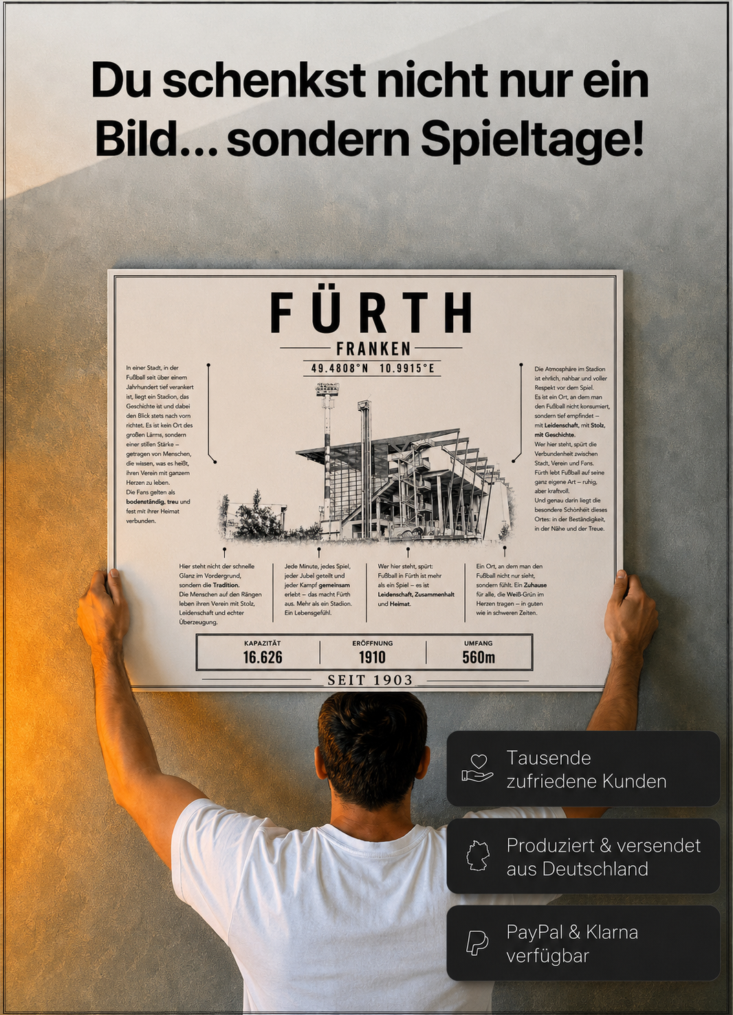 Fürth Stadion Leinwand