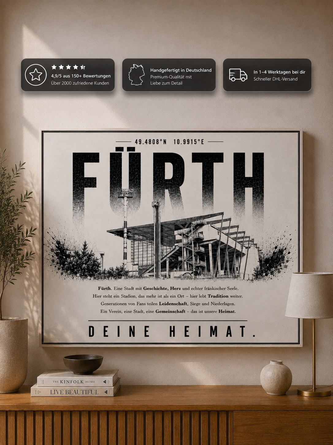 Fürth Stadion Leinwand