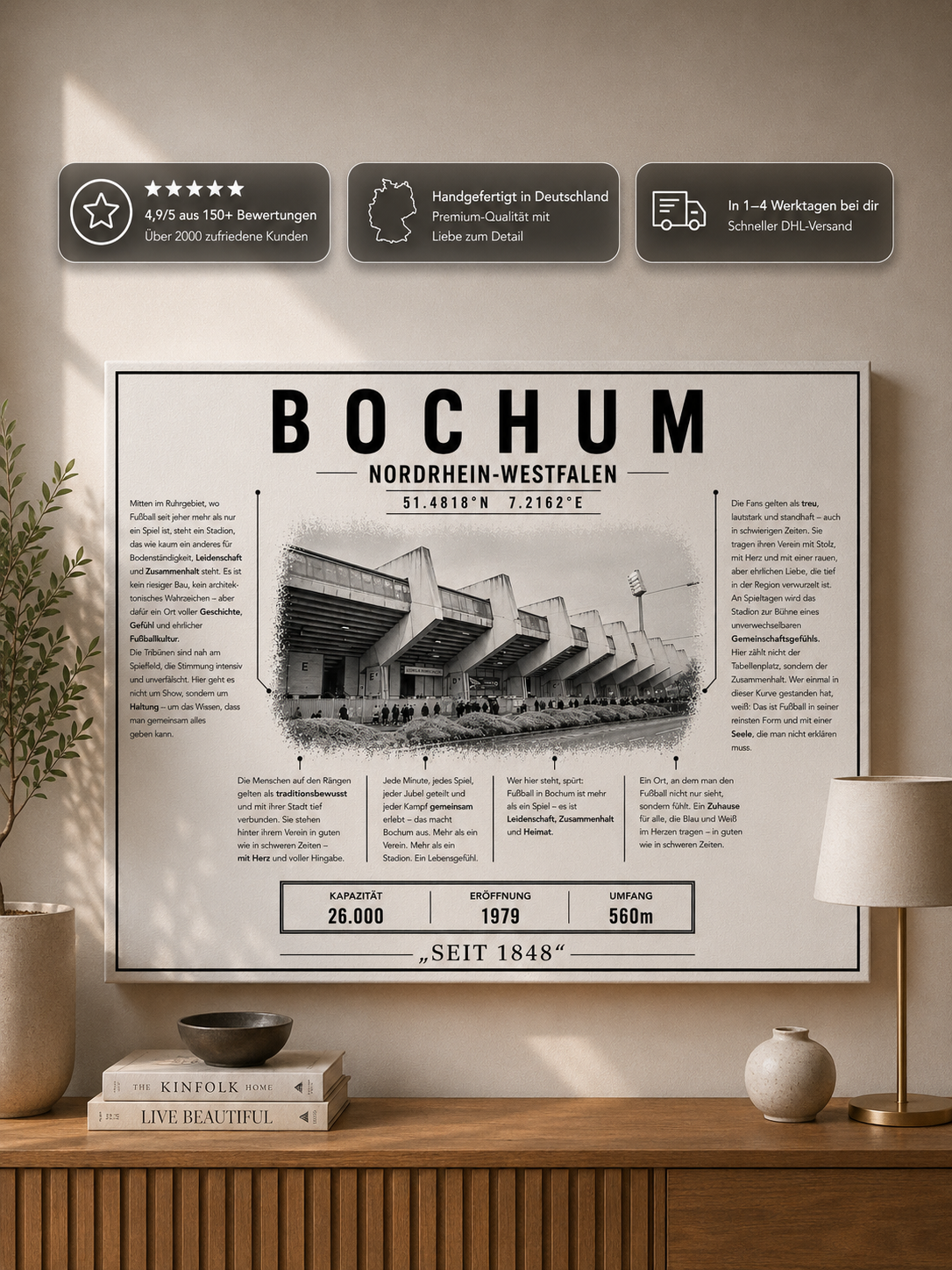 Bochum Stadion Leinwand – Detailansicht 1