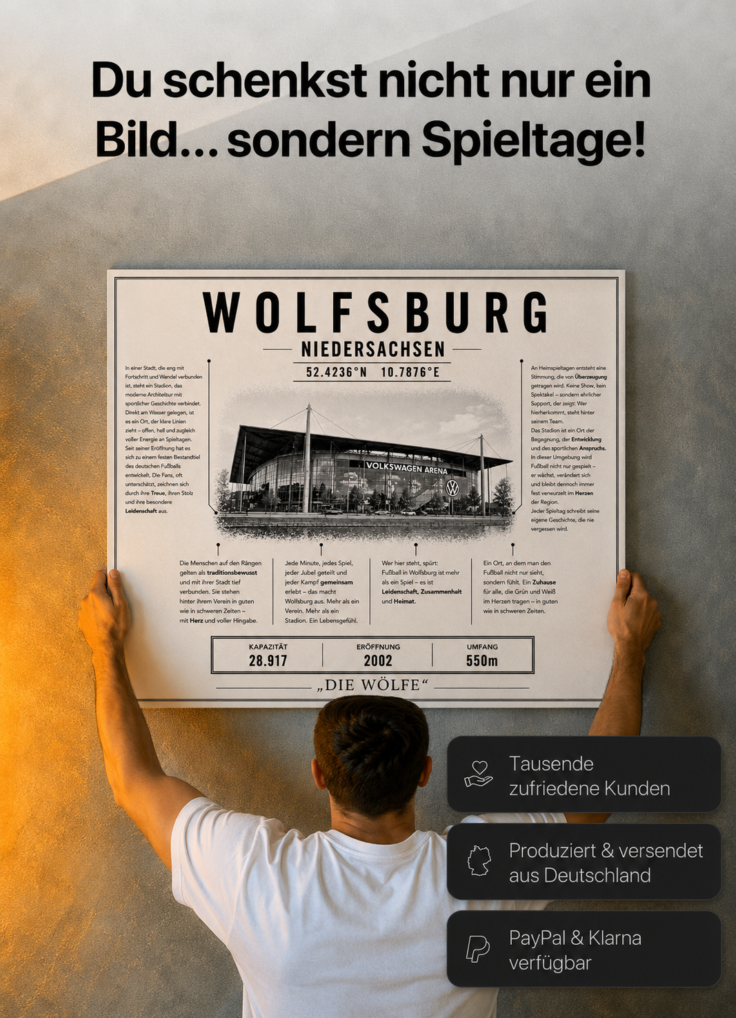 Wolfsburg Stadion Leinwand