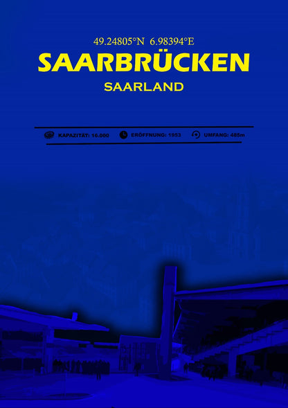 Saarbrücken Stadion Leinwand