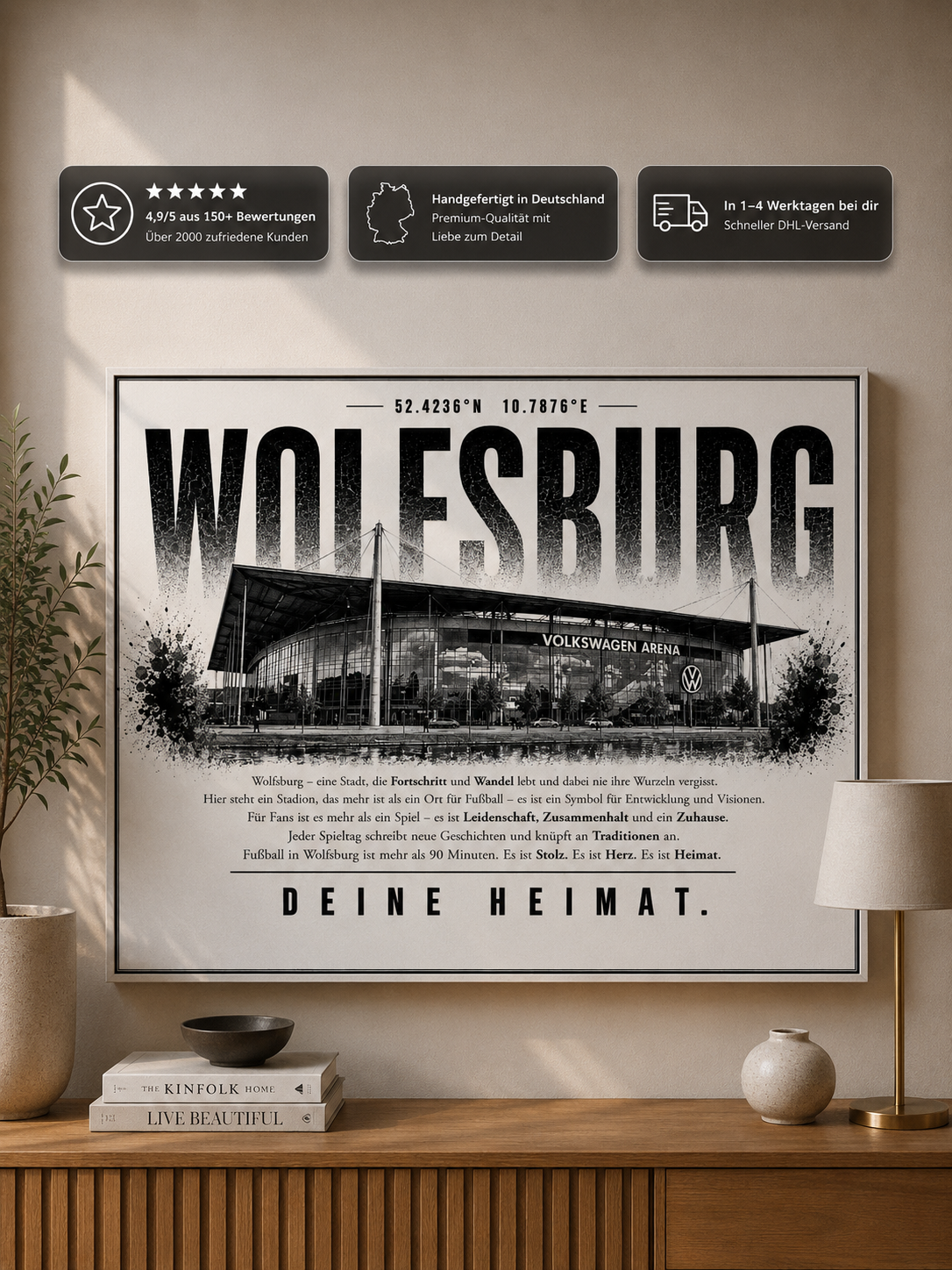 Wolfsburg Stadion Leinwand