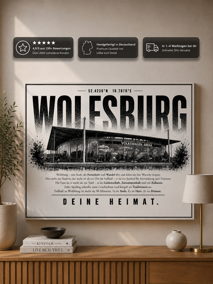Wolfsburg Stadion Leinwand