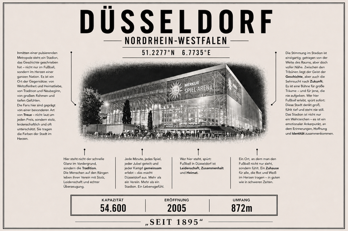Düsseldorf Stadion Leinwand
