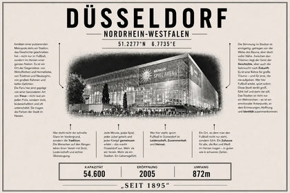 Düsseldorf Stadion Leinwand