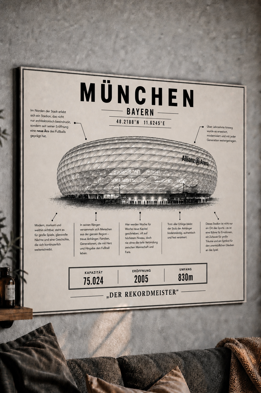 München Stadion Leinwand