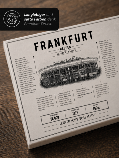 Frankfurt Stadion Leinwand