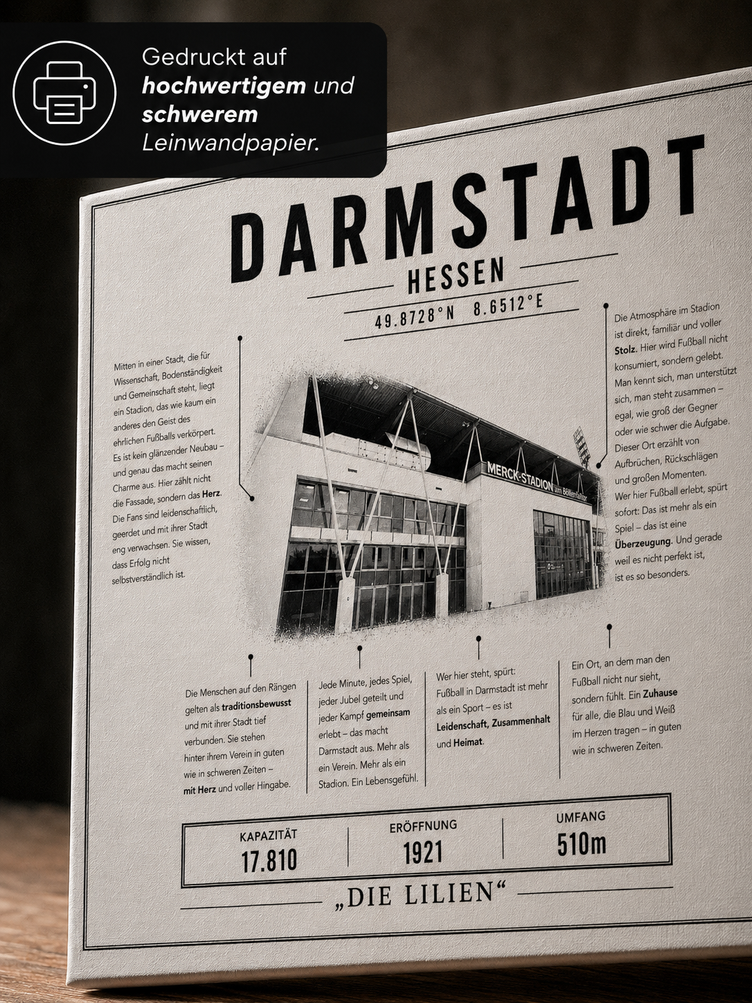 Darmstadt Stadion Leinwand