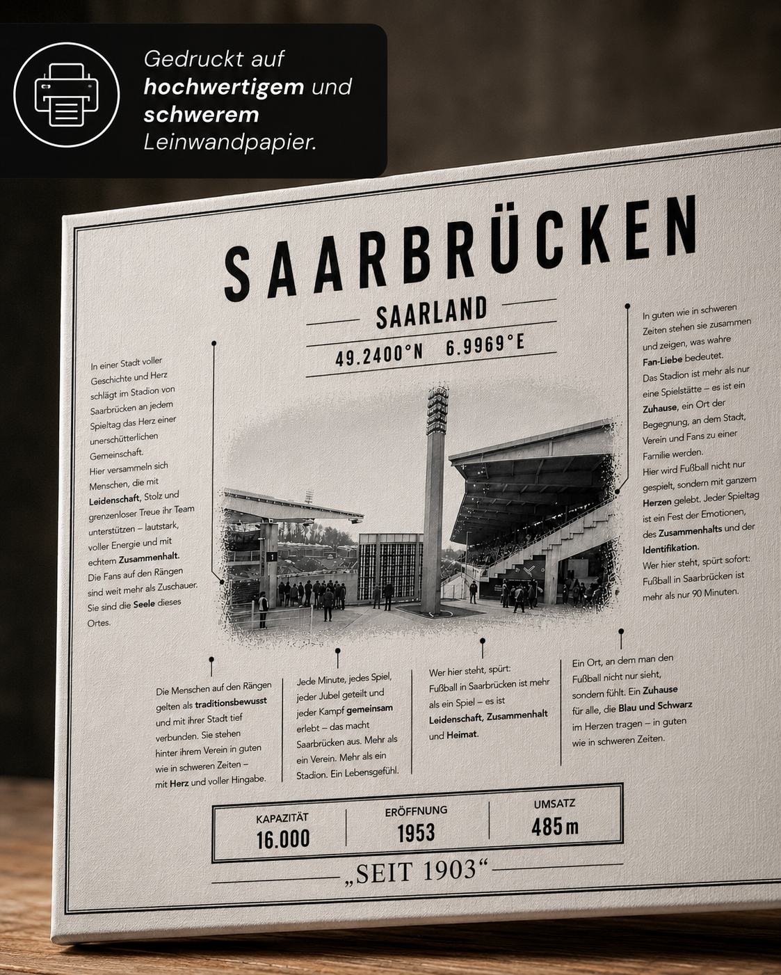 Saarbrücken Stadion Leinwand
