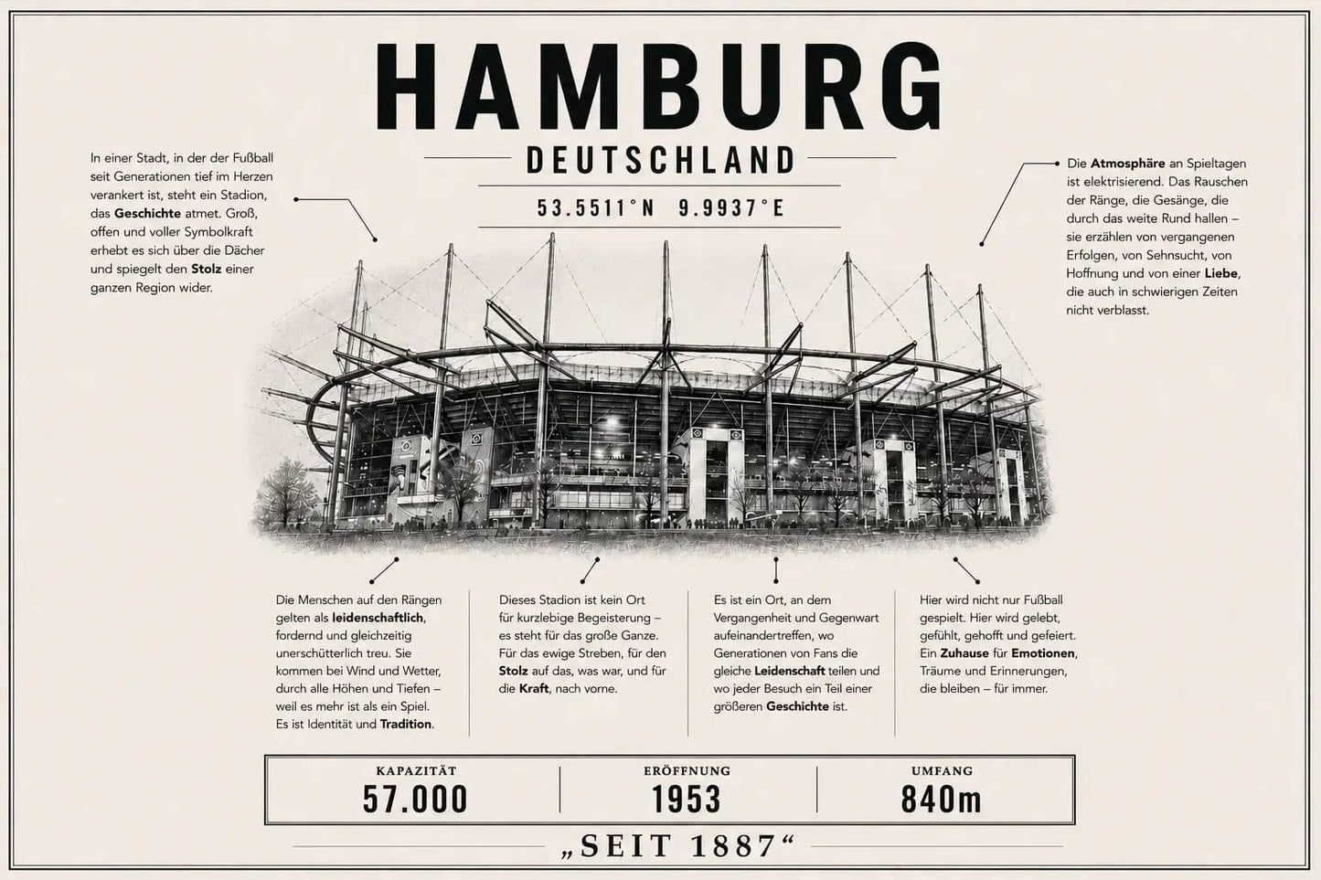 Hamburg Stadion Leinwand