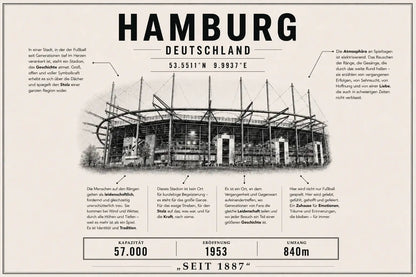 Hamburg Stadion Leinwand