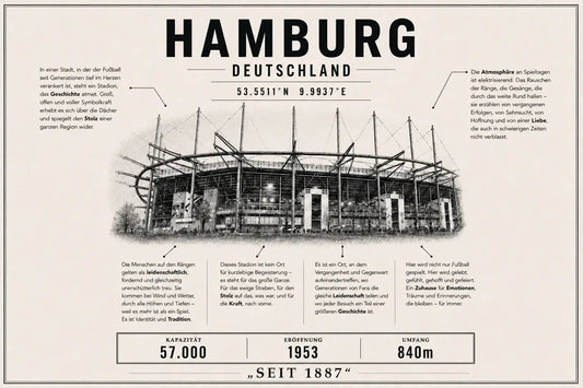 Hamburg Stadion Leinwand