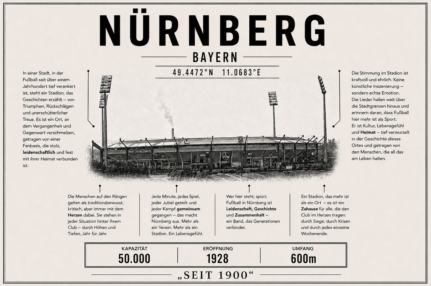 Nürnberg Stadion Leinwand