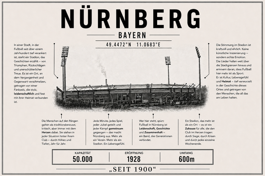 Nürnberg Stadion Leinwand