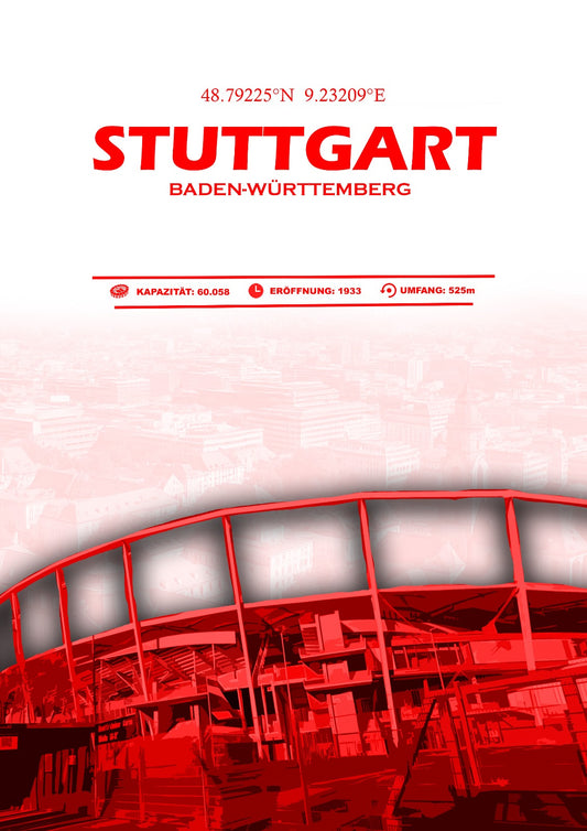 Stuttgart Stadion Leinwand