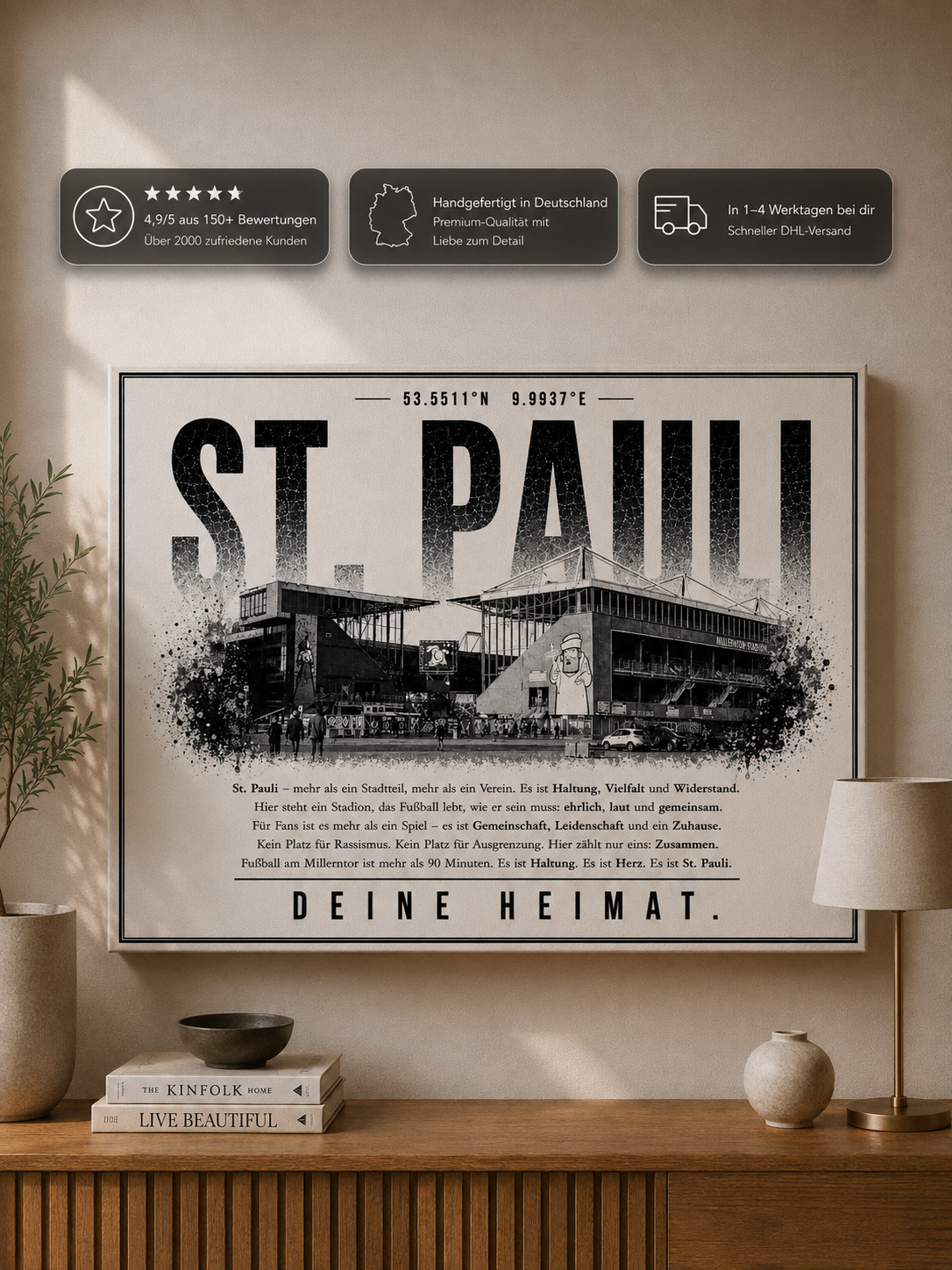 St. Pauli Stadion Leinwand