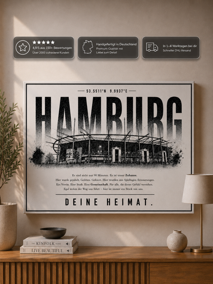 Hamburg Stadion Leinwand
