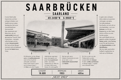 Saarbrücken Stadion Leinwand