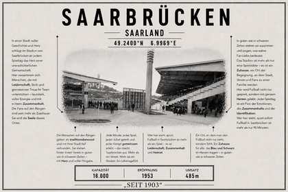 Saarbrücken Stadion Leinwand