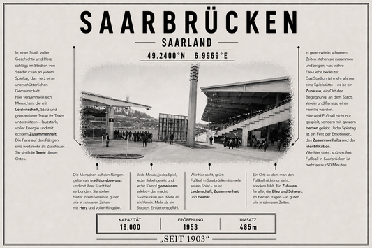 Saarbrücken Stadion Leinwand