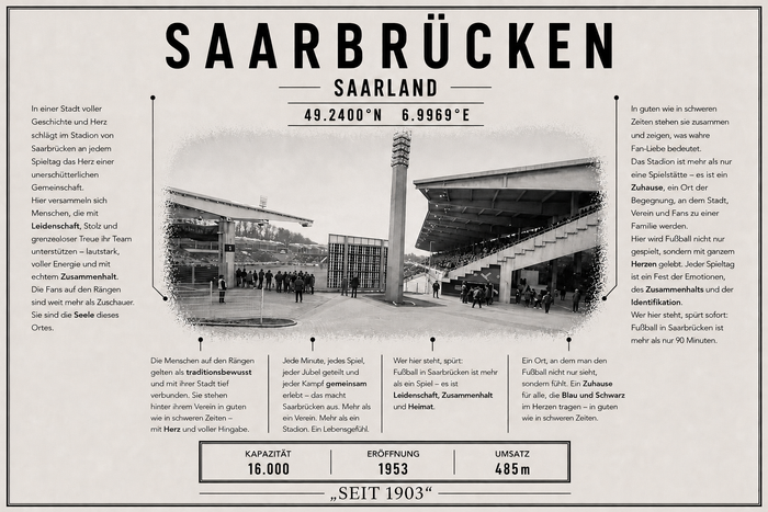Saarbrücken Stadion Leinwand