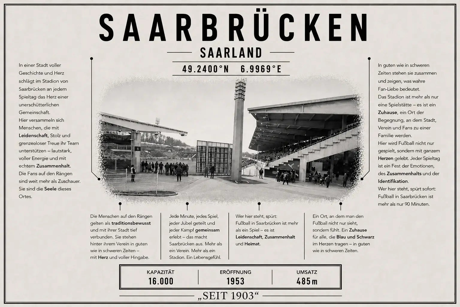 Saarbrücken Stadion Leinwand