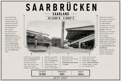 Saarbrücken Stadion Leinwand