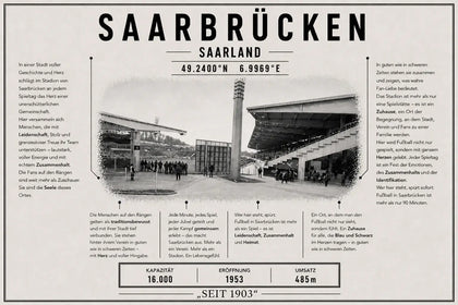 Saarbrücken Stadion Leinwand