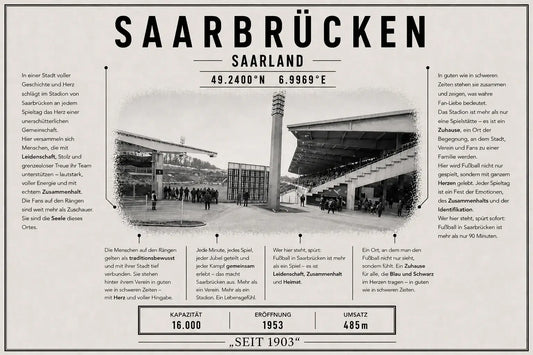 Saarbrücken Stadion Leinwand