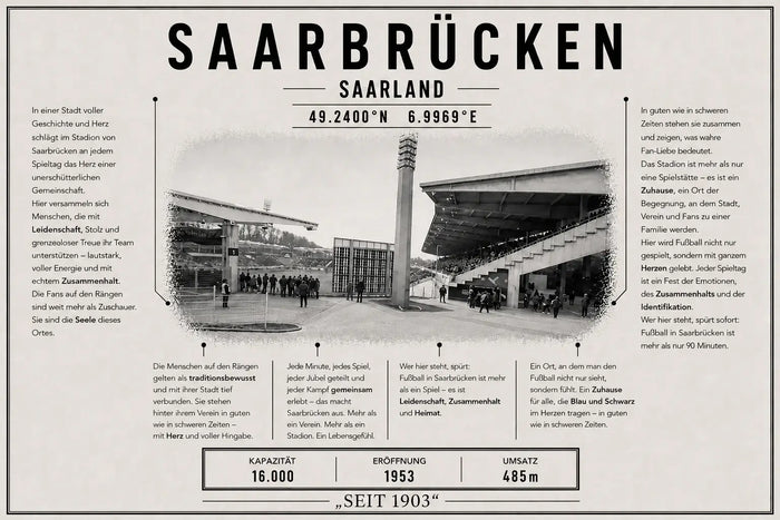 Saarbrücken Stadion Leinwand