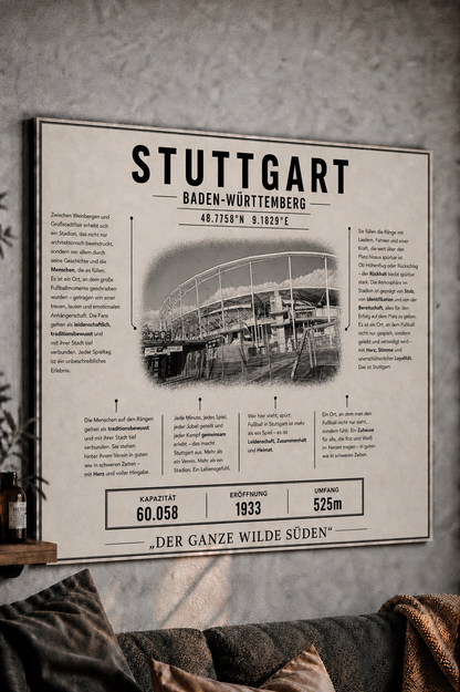 Stuttgart Stadion Leinwand