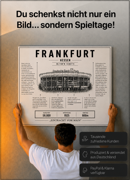 Frankfurt Stadion Leinwand