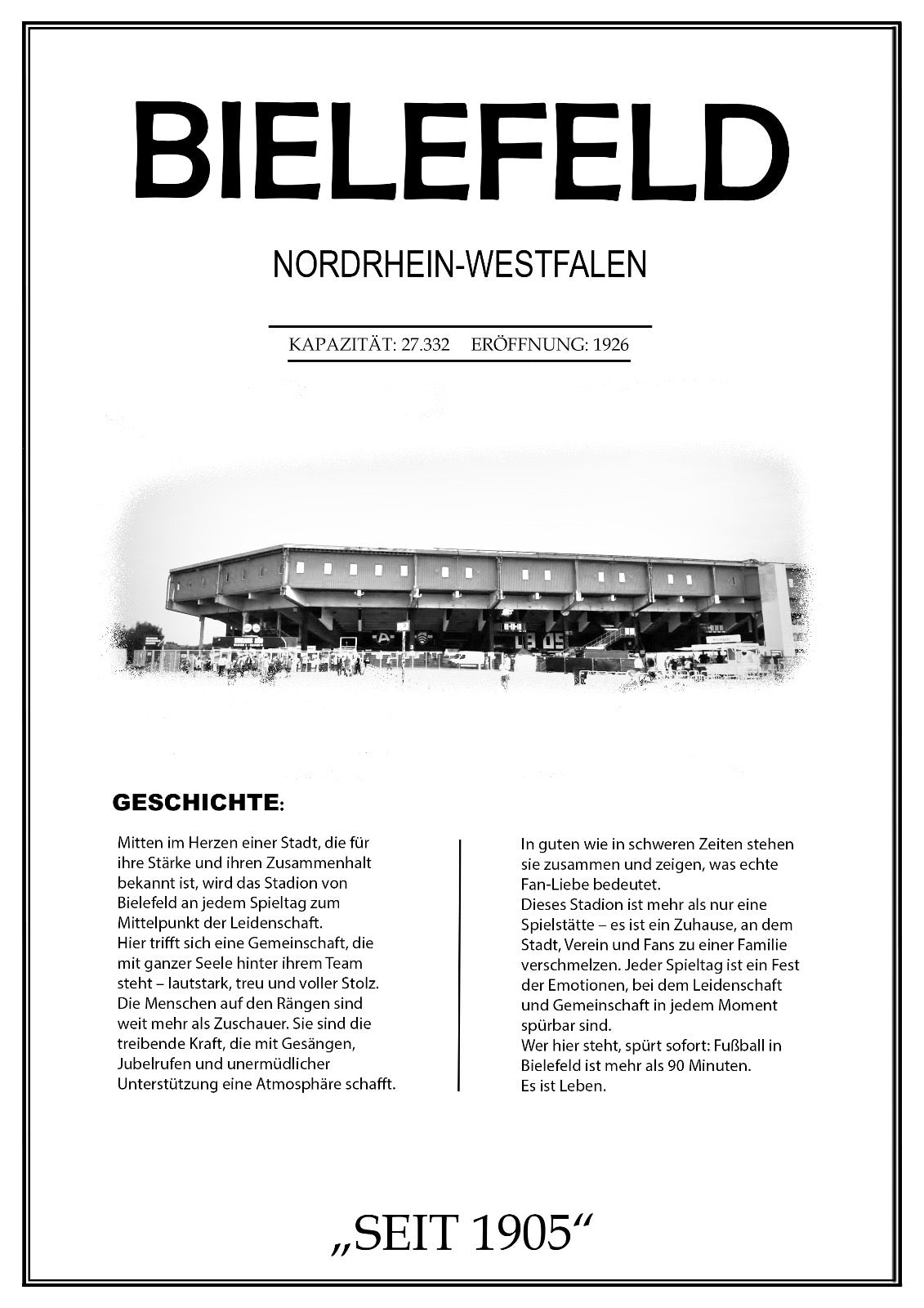 Bielefeld Stadion Leinwand