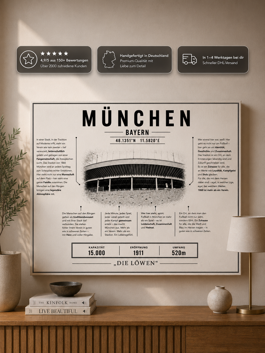 München Stadion Leinwand – Detailansicht 1