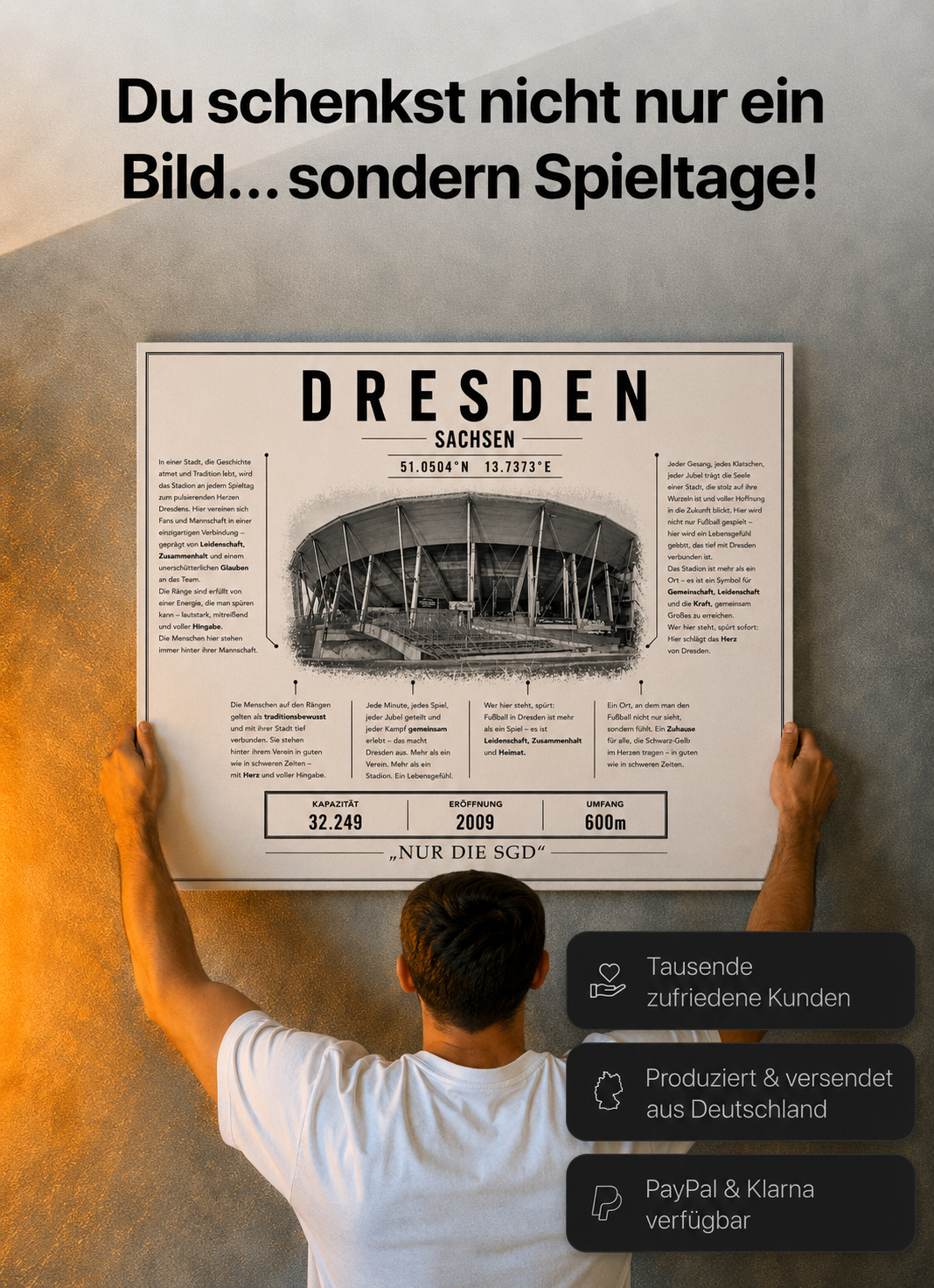 Dresden Stadion Leinwand