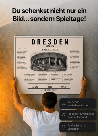 Dresden Stadion Leinwand