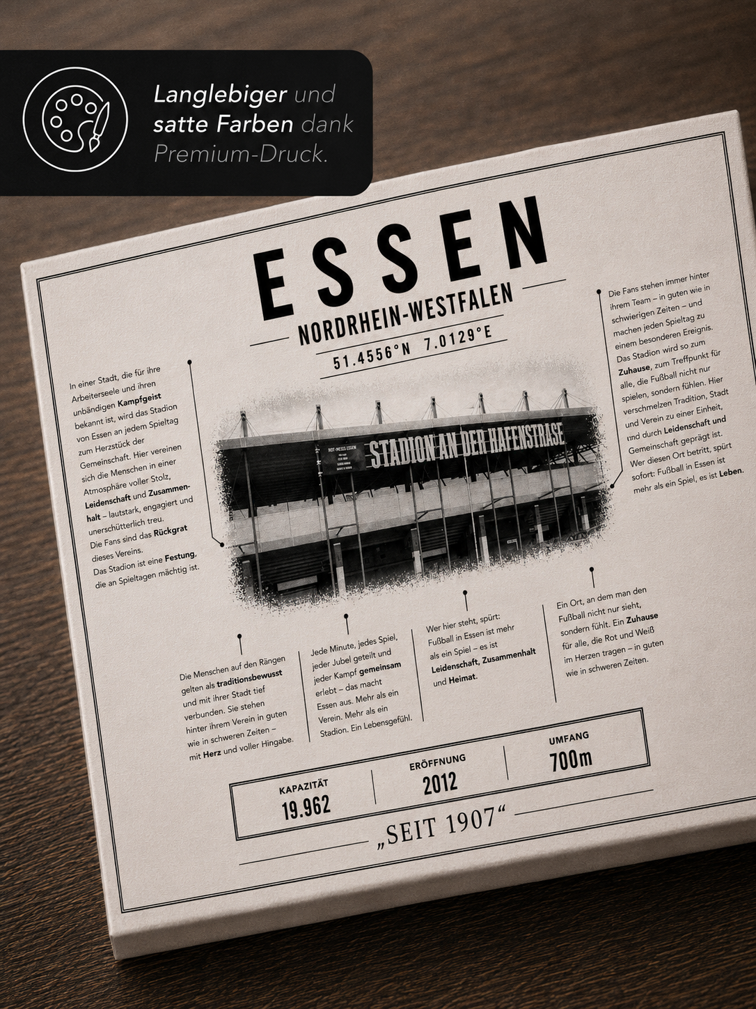 Essen Stadion Leinwand – Detailansicht 3