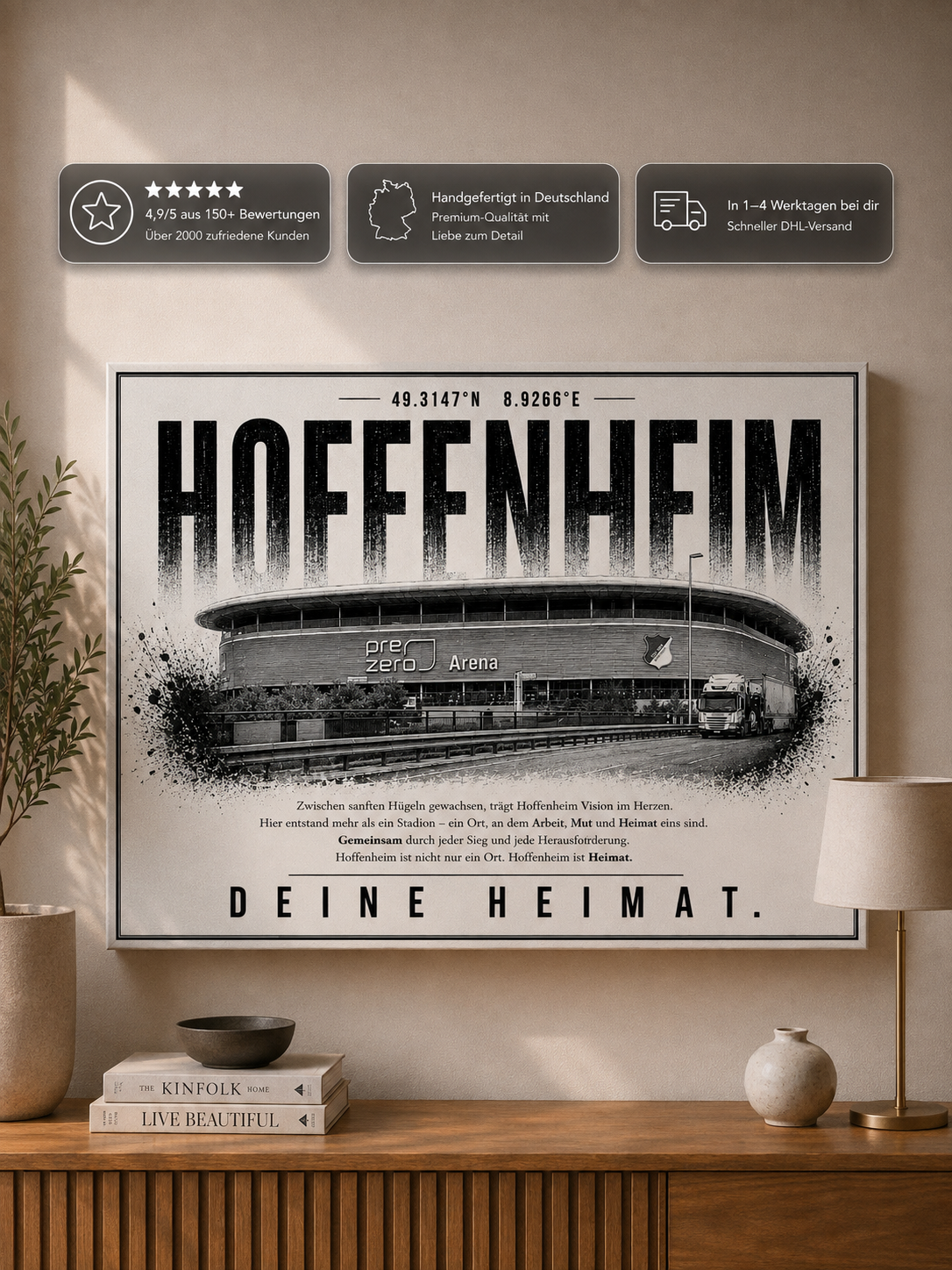 Hoffenheim Stadion Leinwand