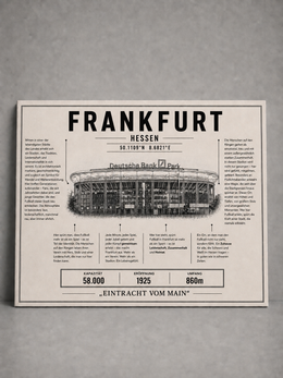 Frankfurt Stadion Leinwand