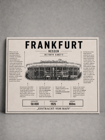 Frankfurt Stadion Leinwand