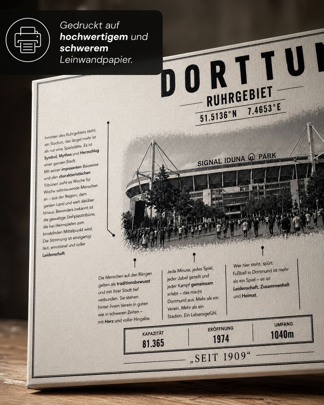 Dortmund Stadion Leinwand – Detailansicht 2
