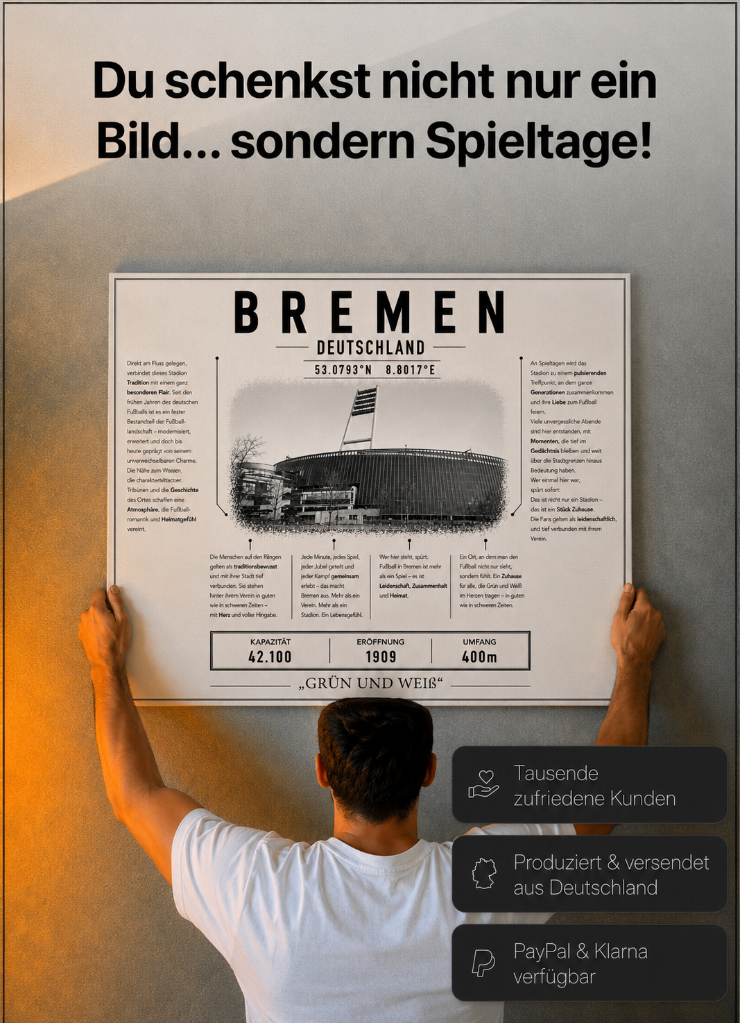 Bremen Stadion Leinwand