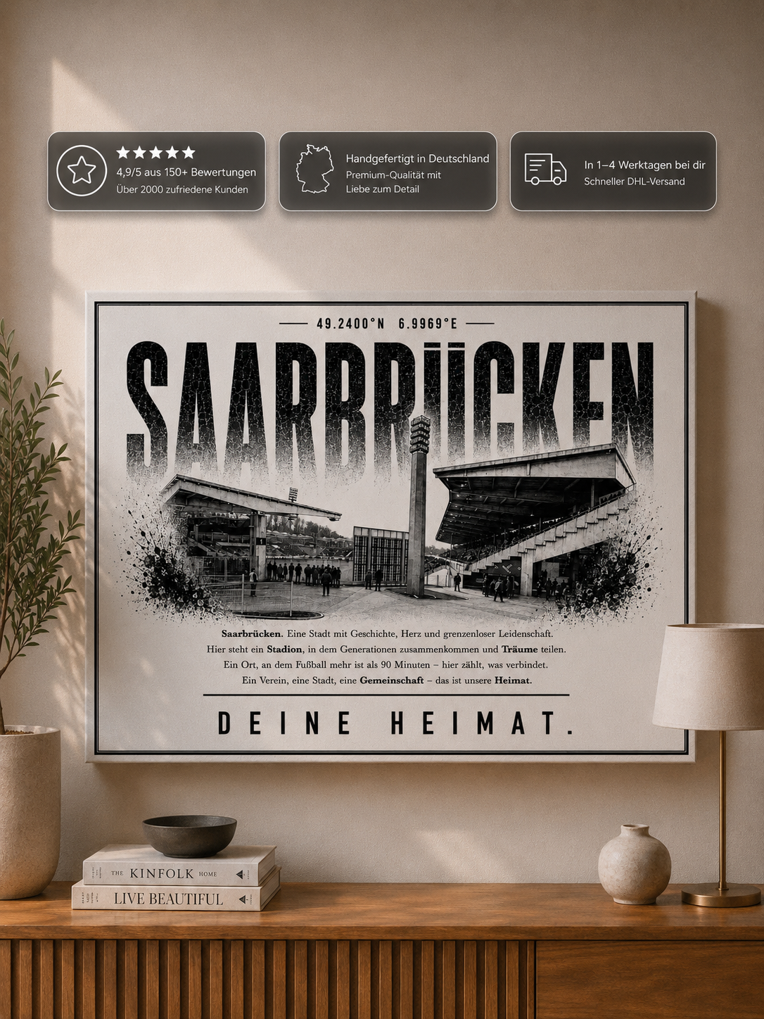 Saarbrücken Stadion Leinwand – Detailansicht 1