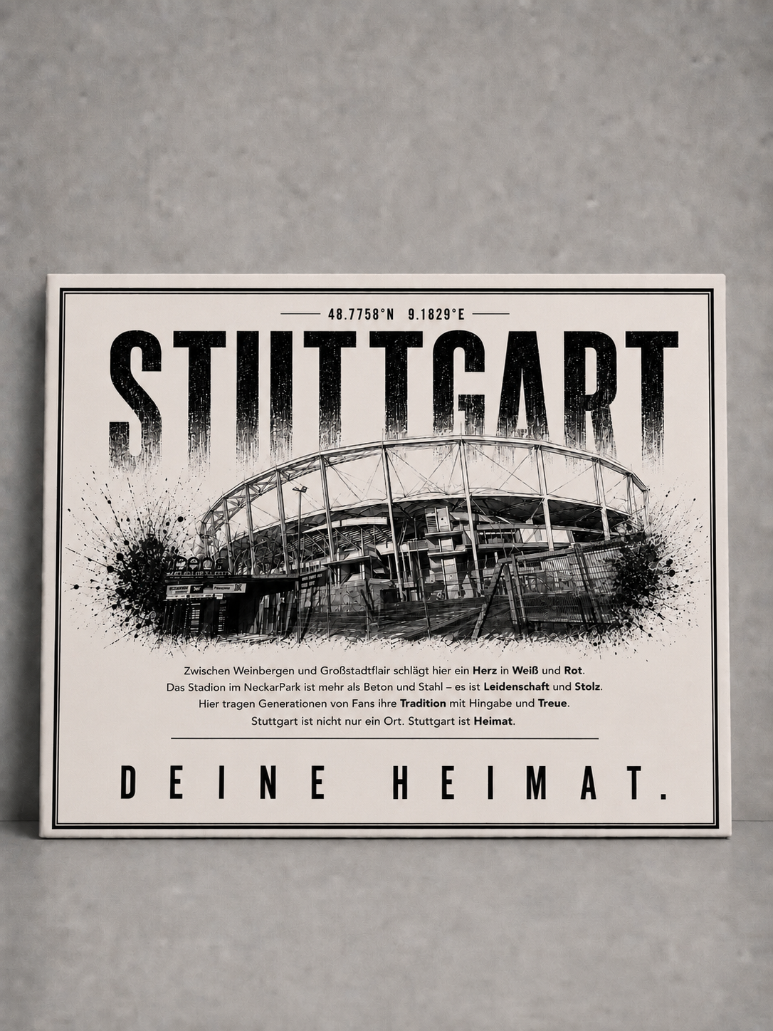 Stuttgart Stadion Leinwand