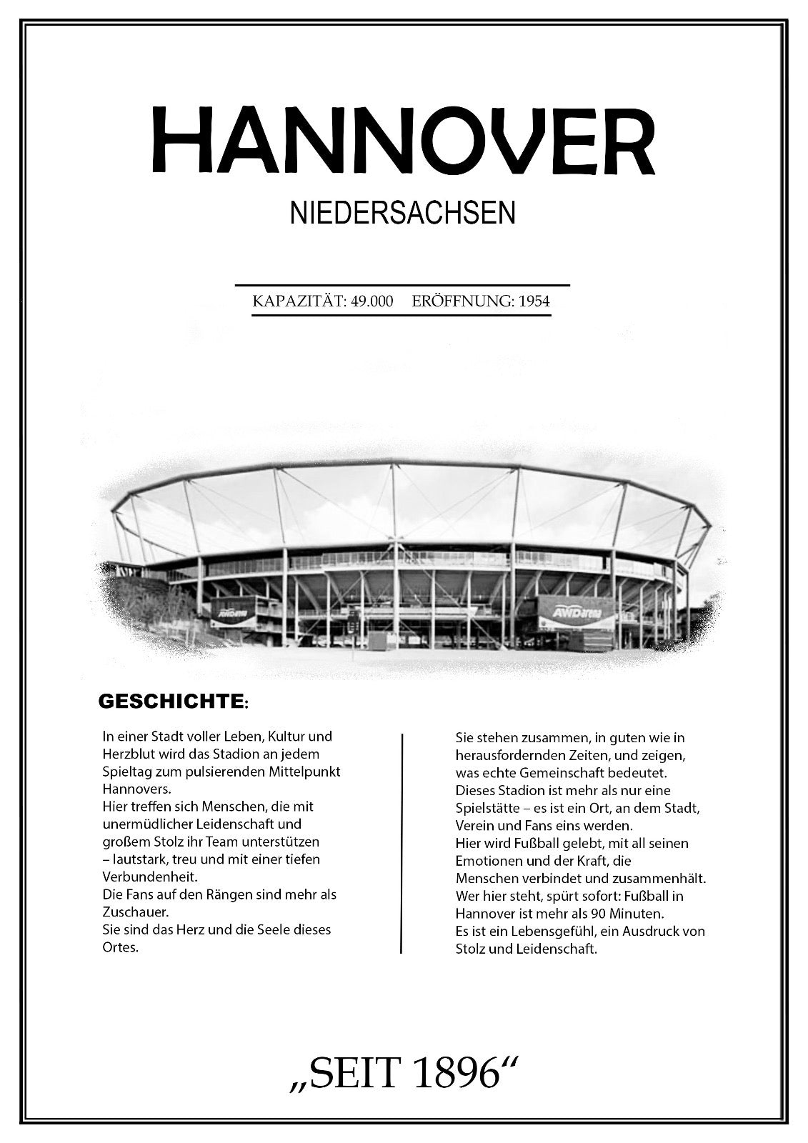 Hannover Stadion Leinwand