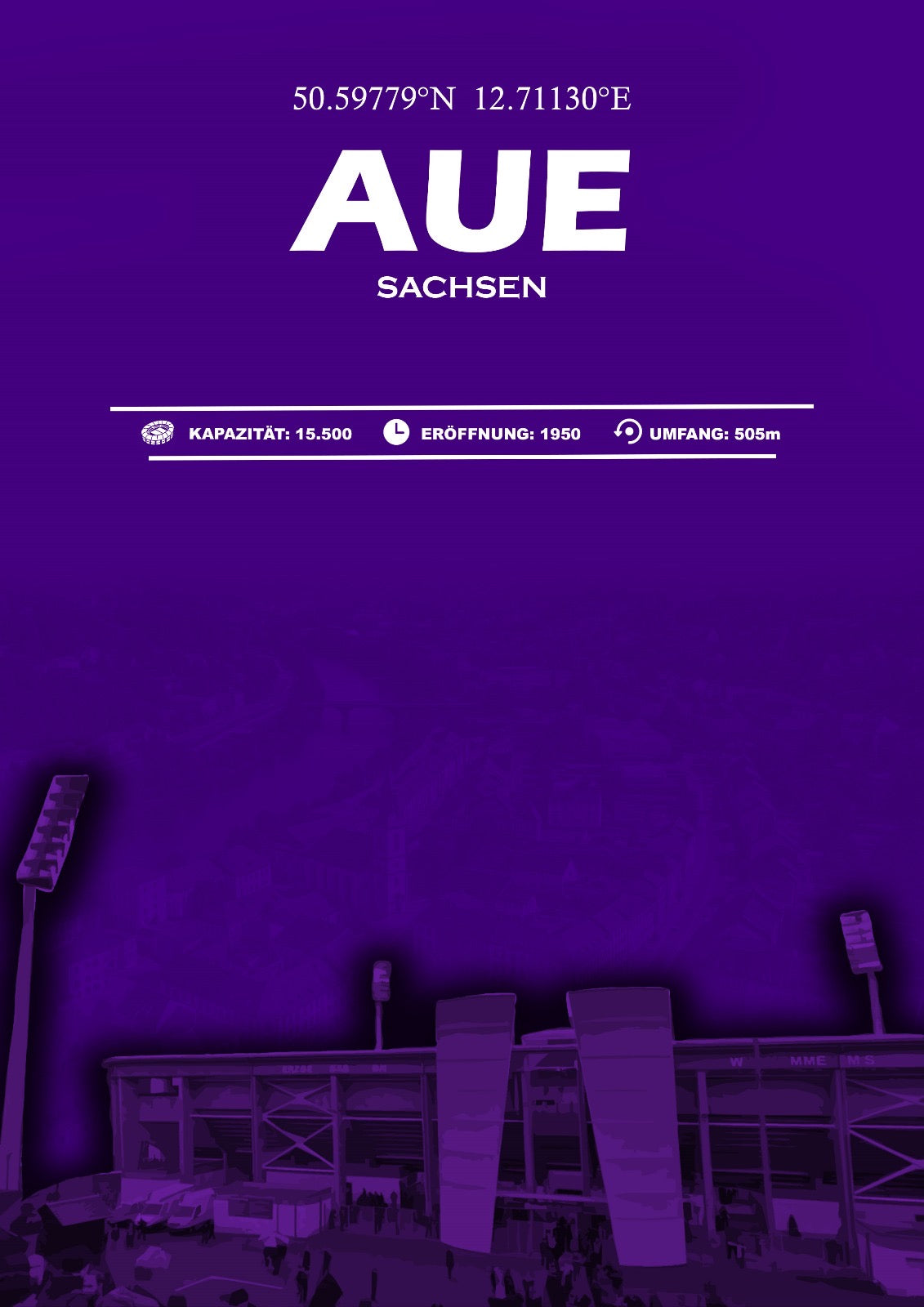 Aue Stadion Leinwand