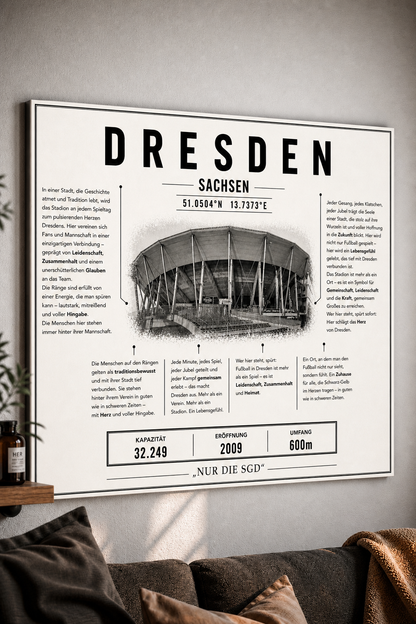 Dresden Stadion Leinwand