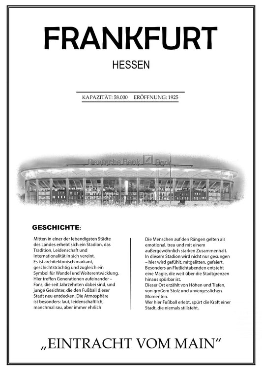 Frankfurt Stadion Leinwand