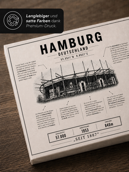 Hamburg Stadion Leinwand